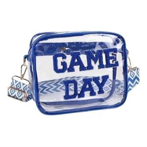 Game Day Stadium Clear Bag Purse~Blue
